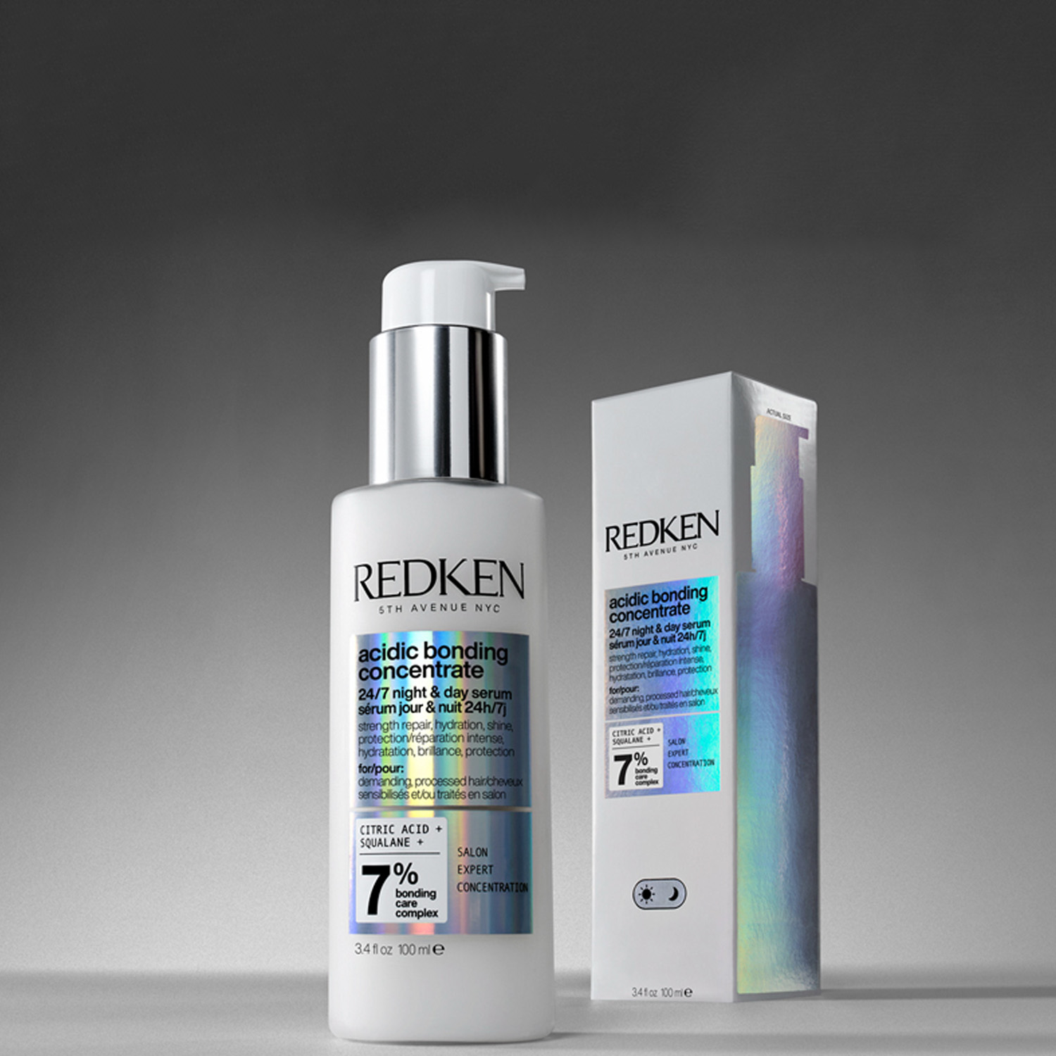 REDKEN SÉRUM 24/7 DÍA Y NOCHE ACIDIC BONDING CONCENTRATE (SERUM SIN ENJUAGUE PARA CABELLO DAÑADO CON ÁCIDO CÍTRICO)
